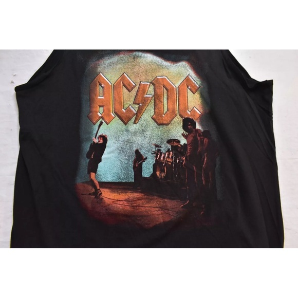 AC/DC Black Retro Graphic Mens Size S Tank Top Shirt - Picture 4 of 5